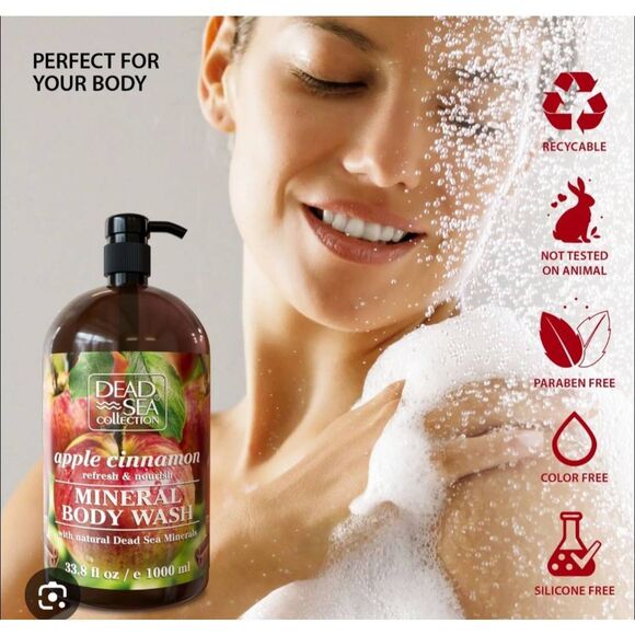 Dead Sea Collection Refresh & Nourish 33.8 Oz & 16.9 Oz New Bundle Set Apple Cin - Picture 5 of 11